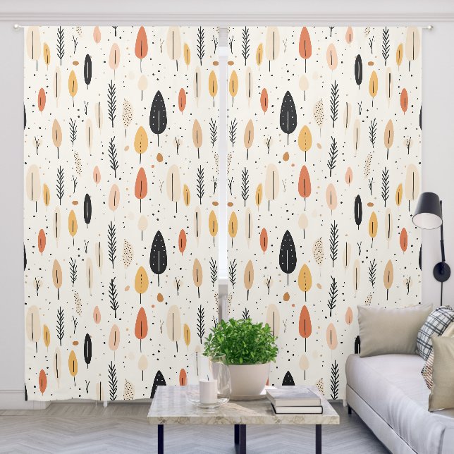 Abstract Boho Retro Trendy Collection Blackout Curtains (Living Room)