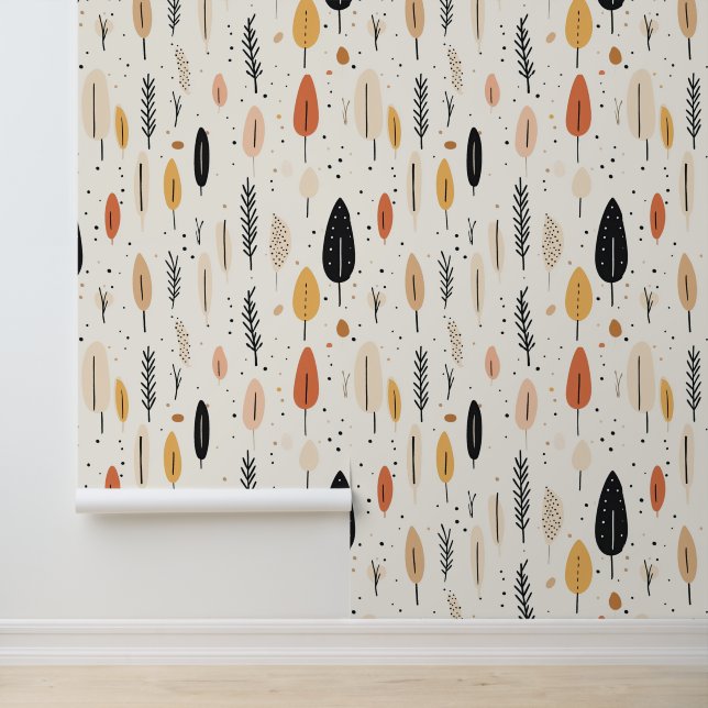 Abstract Boho Retro Trendy Collection Wallpaper (Application)