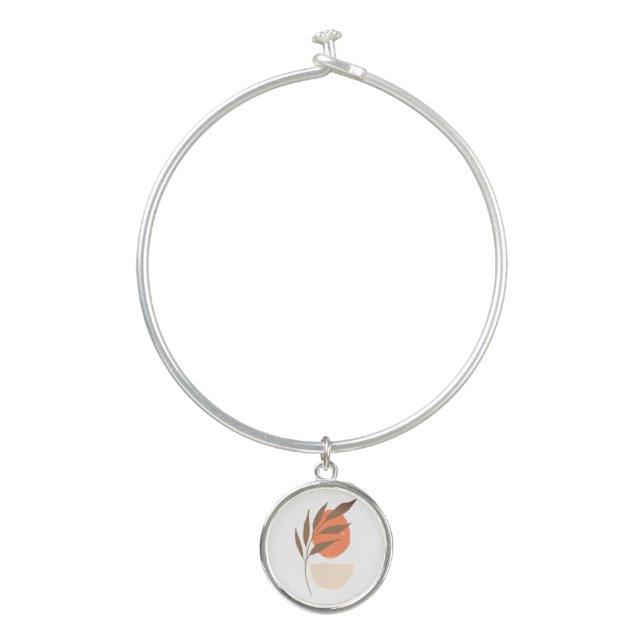Abstract, Boho, Shapes Bangle Bracelet (Front)
