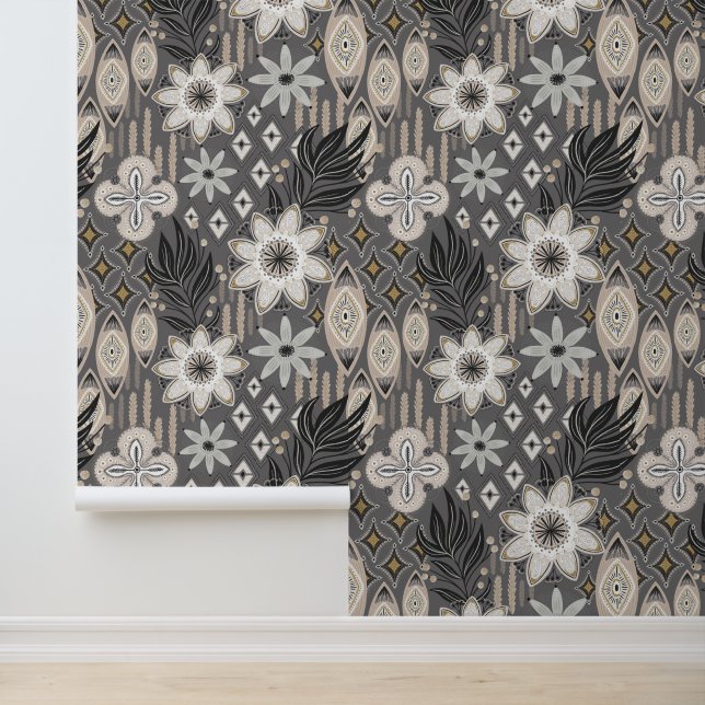 Abstract Boho Shapes Doodles Wallpaper (Application)