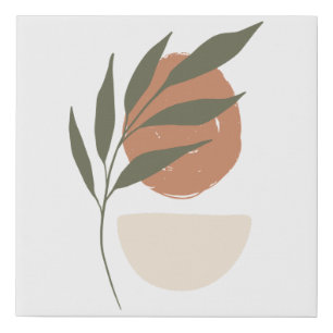 abstract boho shapes faux canvas print