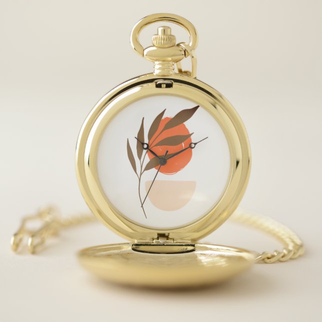 Abstract, Boho, Shapes Pocket Watch (Inside)