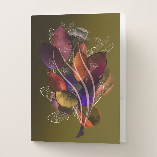 Abstract Boho Style Pocket Folder (Front)