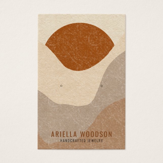 Abstract Boho Terracotta Sand Jewelry Earring (Front)