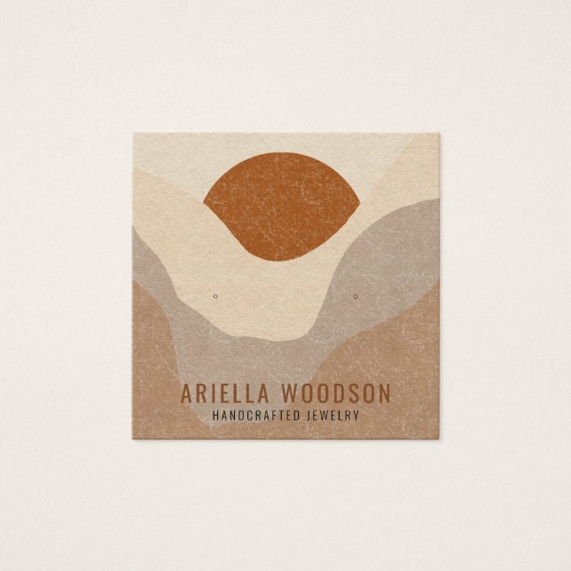 Abstract Boho Terracotta Sand Jewelry Earring (Front)