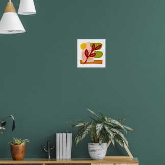 Abstract Boho Vase Still Life Poster