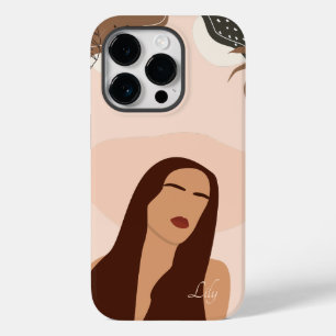 Abstract Boho Woman Illustration , Boho Chic Case- Case-Mate iPhone 14 Pro Case