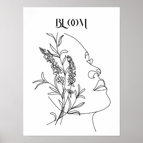Abstract Boho Woman Illustration  Poster