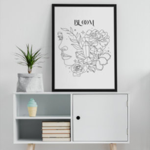 Abstract Boho Woman Illustration Poster