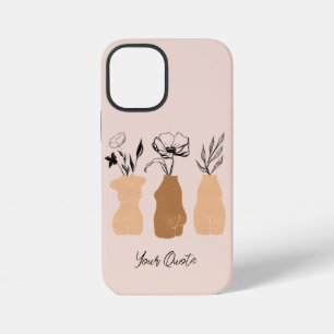 Abstract Boho Women Illustration , Earthy Tones iPhone 12 Mini Case