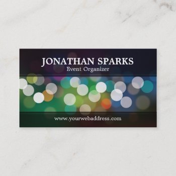 Abstract Bokeh Design Business Cards by businessmatter at Zazzle