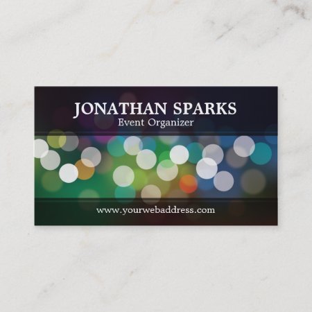 Abstract Bokeh Design Business Cards