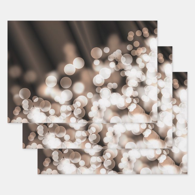 Abstract Bokeh Glowing  Pattern Wrapping Paper Sheets (Set)