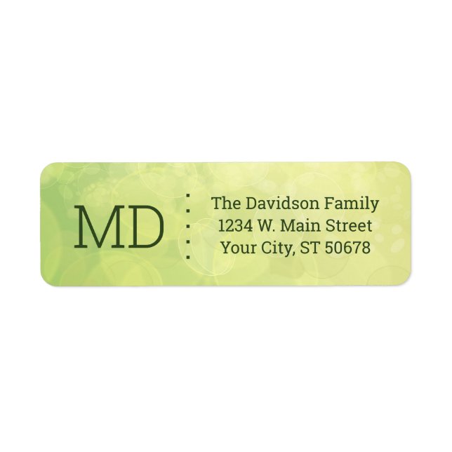 Abstract Bokeh Style Label (Front)