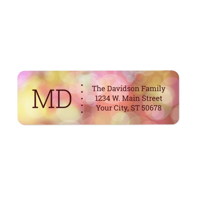 Abstract Bokeh Style Label (Front)