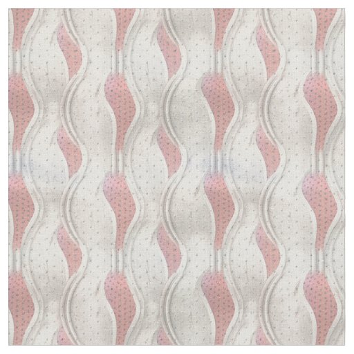 Abstract Bold 3D Metallic Red & Cream Texture repe Fabric