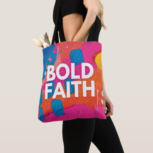 Abstract Bold Faith Inspirational Tote Bag
