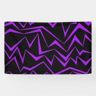 Abstract, bold, vibrant geometric zigzag pattern banner