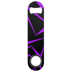 Abstract, bold, vibrant geometric zigzag pattern bar key