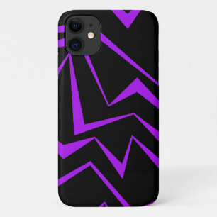 Abstract, bold, vibrant geometric zigzag pattern iPhone 11 case