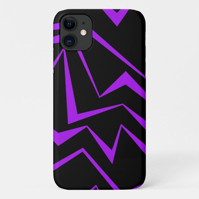Abstract, bold, vibrant geometric zigzag pattern Case-Mate iPhone case (Back)