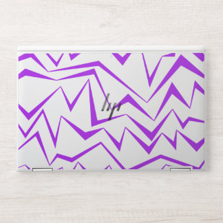 Abstract, bold, vibrant geometric zigzag pattern HP laptop skin