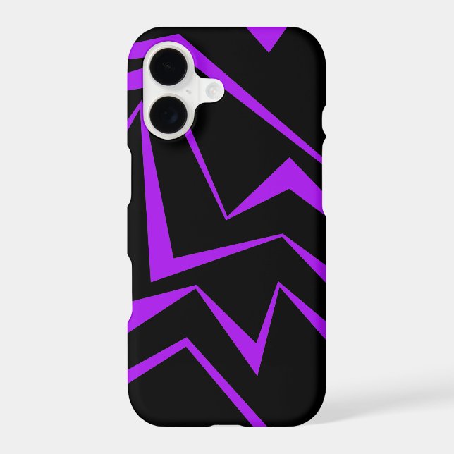 Abstract, bold, vibrant geometric zigzag pattern iphone case (Back)
