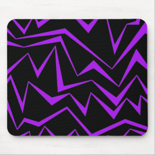 Abstract, bold, vibrant geometric zigzag pattern mouse pad