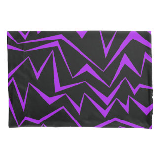 Abstract, bold, vibrant geometric zigzag pattern pillow case