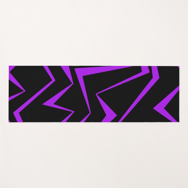 Abstract, bold, vibrant geometric zigzag pattern yoga mat (Front (Horizontal))
