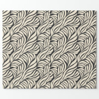 Silver Gray Gold Marble Shiny Metallic Stroke Lux Wrapping Paper