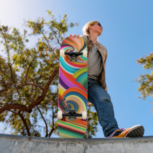 Abstract Bonnaroo Skateboard Deck   Colorful Music