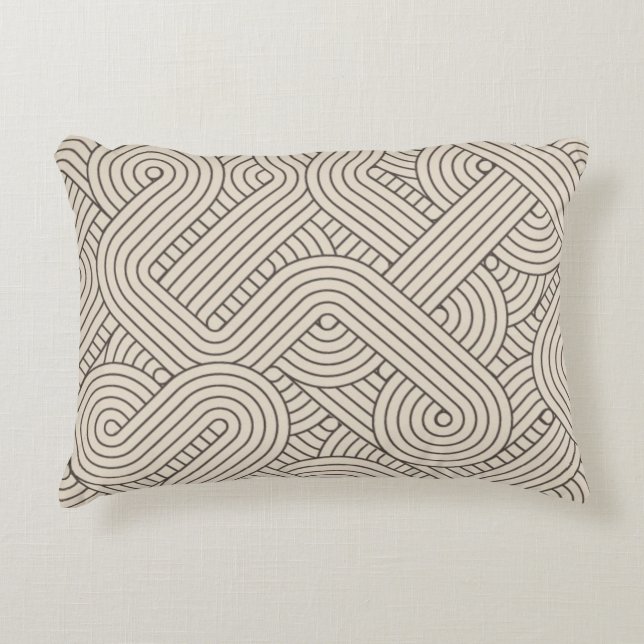 Abstract border decorative pillow (Front)