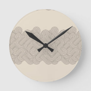Abstract border round clock