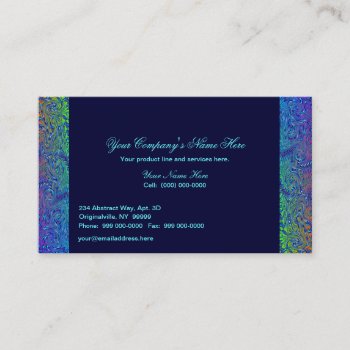 Abstract Borders In Blue Tones Business Card by bizcardia_emporium at Zazzle