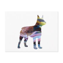 Abstract Boston Terrier Silhouette