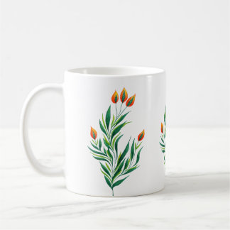 Abstract Botanical Art Spring Plant Coffee Mug