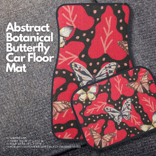 Abstract Botanical Butterfly Car Floor Mat