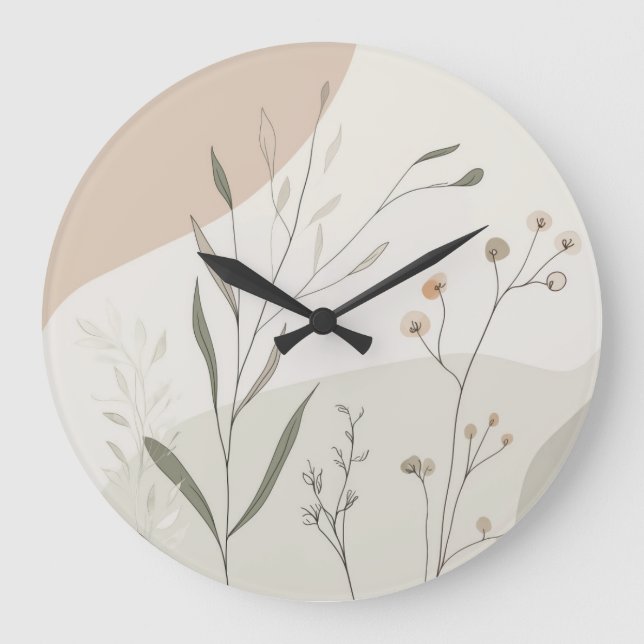 Abstract Botanical Clock – Minimal Wildflower No. (Front)