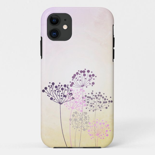 Abstract botanical drawing iPhone Case (Back)