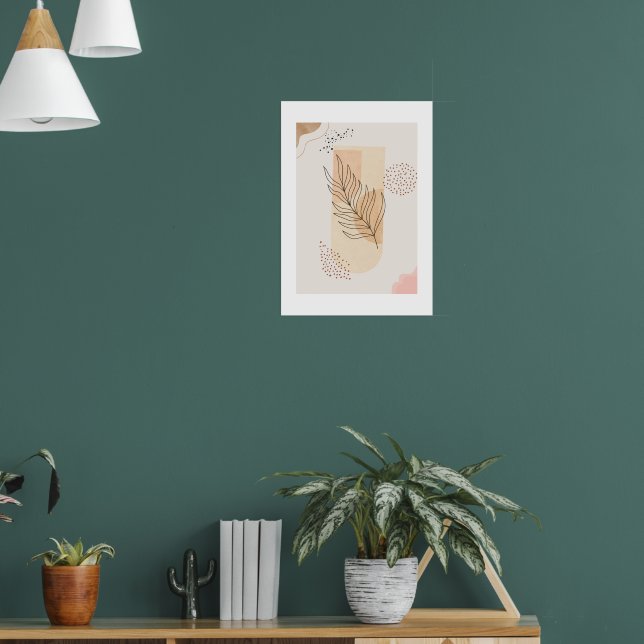 Abstract Botanical – Minimalist Floral Line art Poster (Living Room 1)