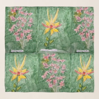 Abstract botanical scarf
