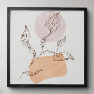 Abstract botanical wall art Peel And Stick Photo Tile