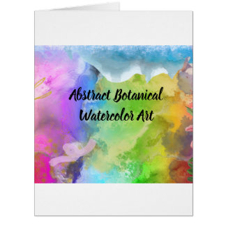 Abstract Botanical Watercolor Art Cards