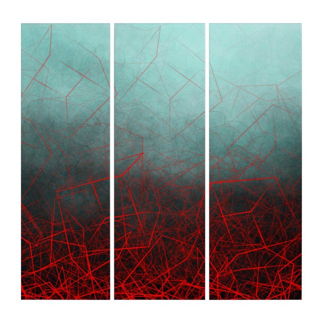 Abstract Boxes Underwater - Triptych (Front)