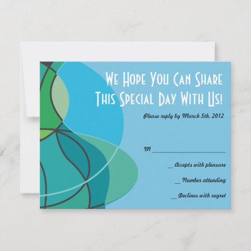 Abstract Boy with Tallis Bar Mitzvah Reply card