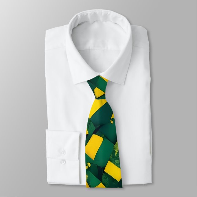 Abstract Brazilian pattern Neck Tie (Tied)