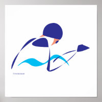 Abstract Breaststroke 1 Poster