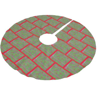 Abstract Brick Chimney Design Brushed Polyester Tree Skirt