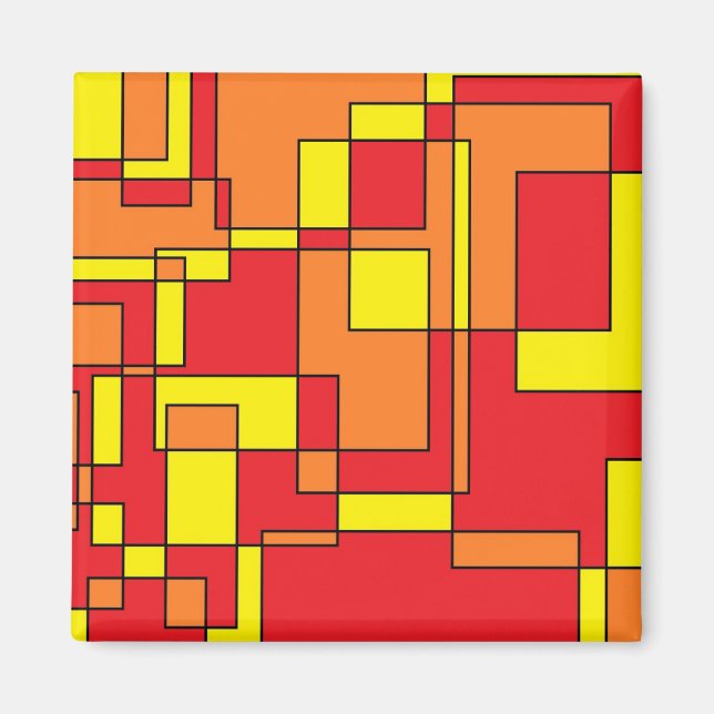 Abstract Brick Pattern Magnet (Front)